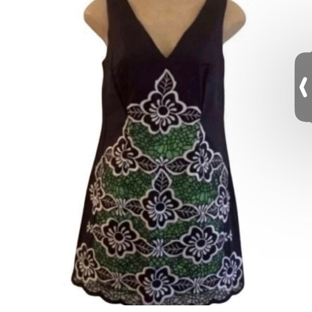 Lilly Pulitzer Womens Jungle Flower Dress 0 NWT True Navy Embroidered Sleeveless
